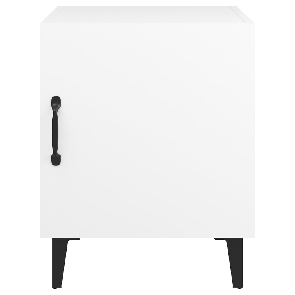 Tables de chevet 2 pcs Blanc Bois d'ingénierie - XIOS