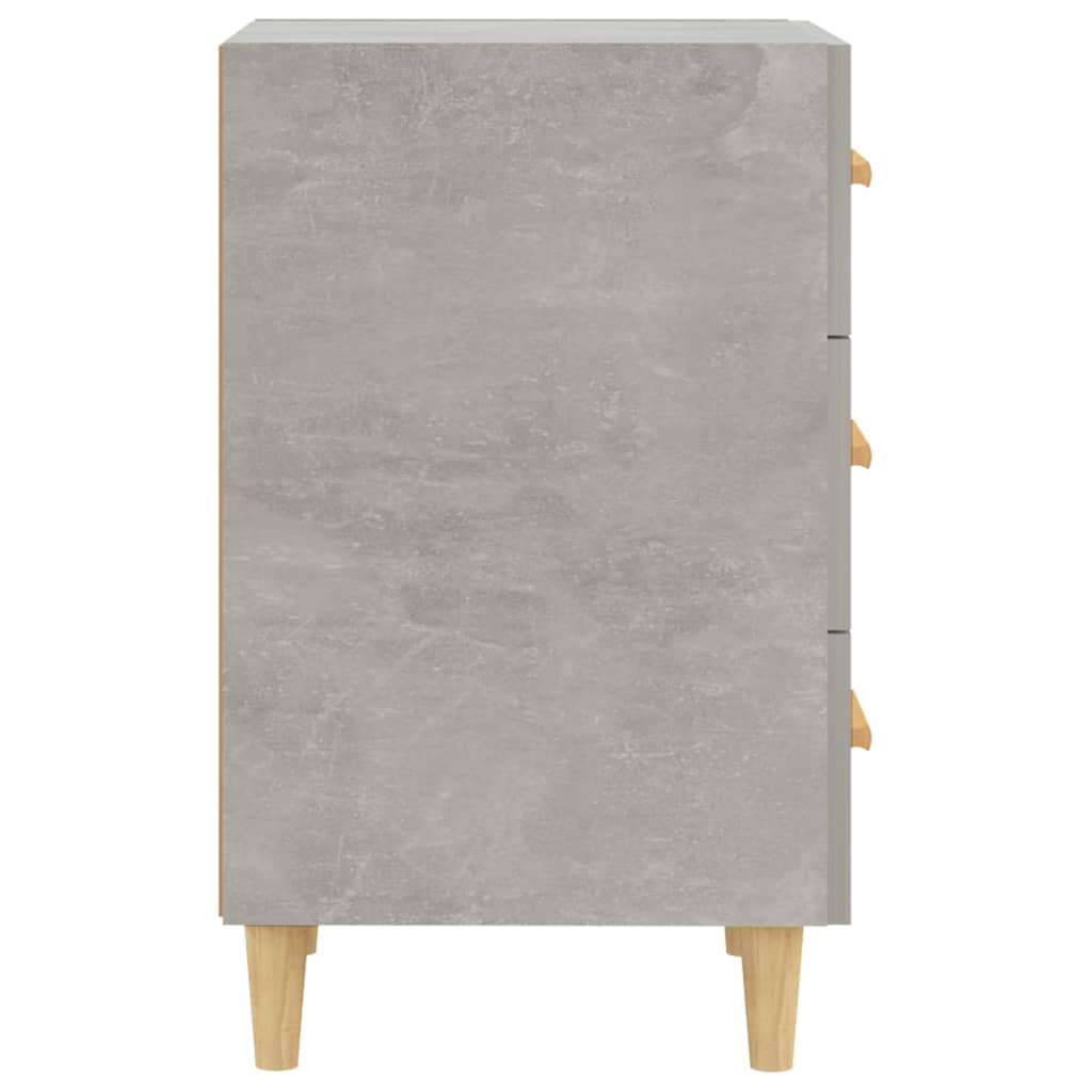 Table de chevet gris béton 40x40x66 cm bois d'ingénierie - XIOS