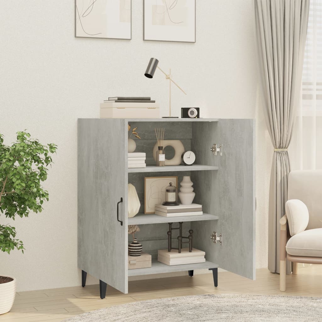 Buffet Gris béton 70x34x90 cm Bois d'ingénierie - XIOS
