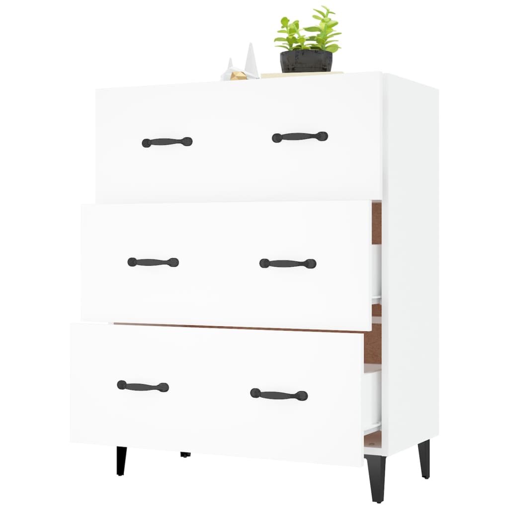Buffet blanc 69,5x34x90 cm bois d'ingénierie - XIOS
