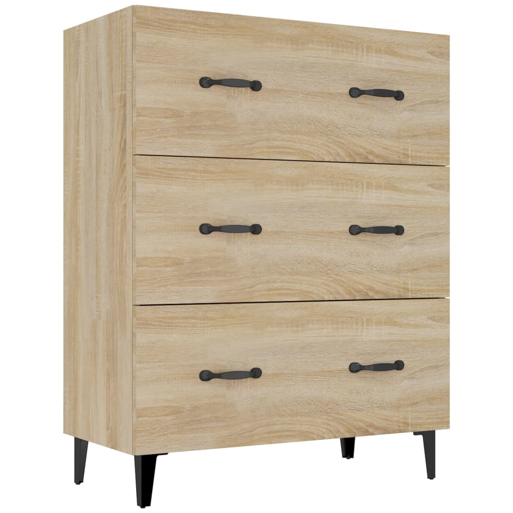 Buffet chêne sonoma 69,5x34x90 cm bois d'ingénierie - XIOS