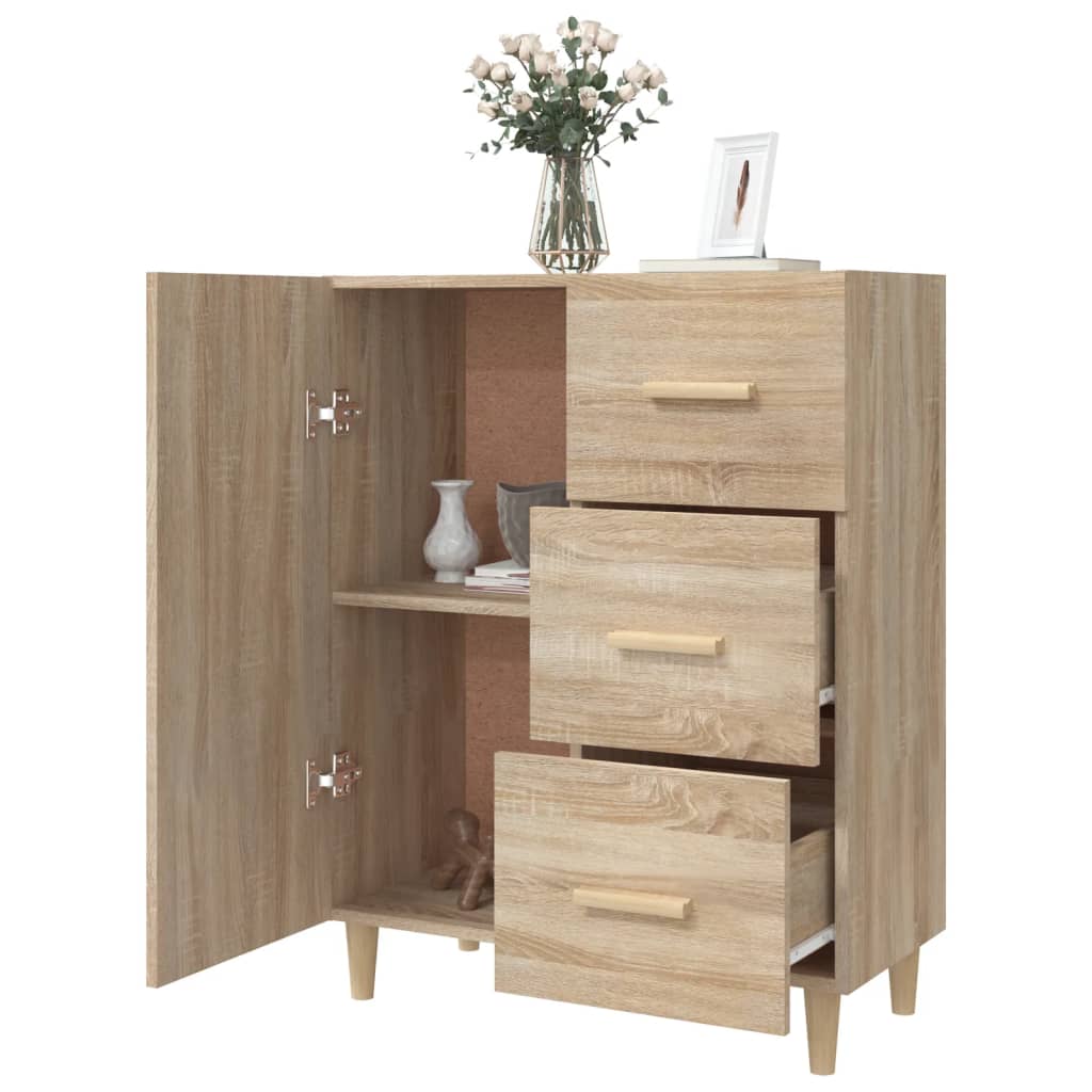 Buffet chêne sonoma 69,5x34x90 cm bois d'ingénierie - XIOS