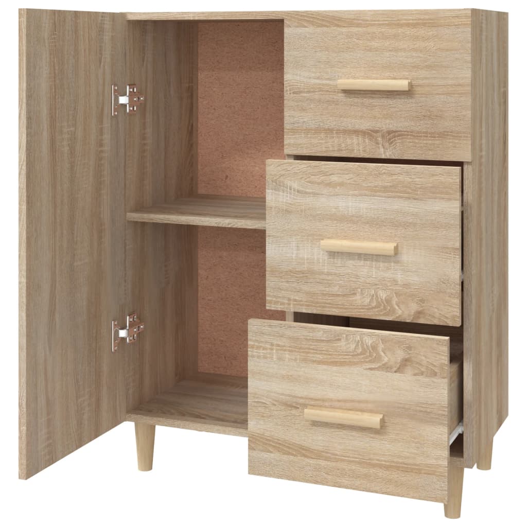 Buffet chêne sonoma 69,5x34x90 cm bois d'ingénierie - XIOS