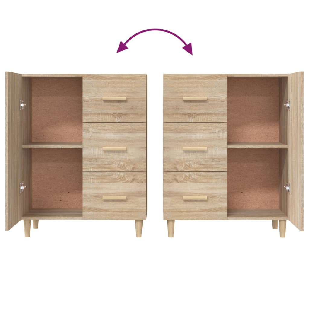 Buffet chêne sonoma 69,5x34x90 cm bois d'ingénierie - XIOS
