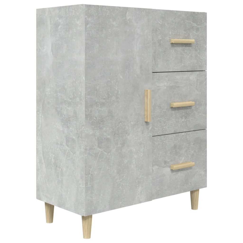 Buffet gris béton 69,5x34x90 cm bois d'ingénierie - XIOS
