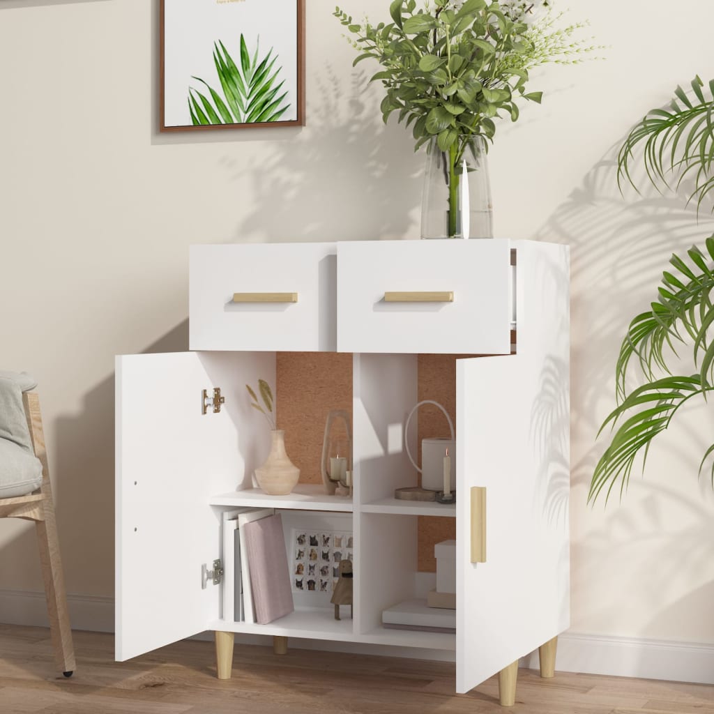Buffet blanc 69,5x34x89 cm bois d’ingénierie - XIOS