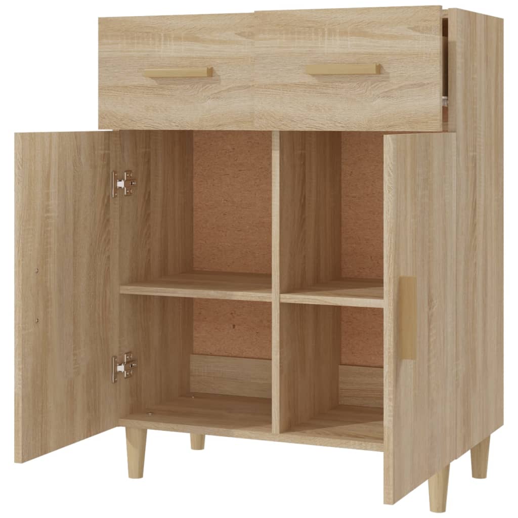 Buffet chêne sonoma 69,5x34x89 cm bois d'ingénierie - XIOS
