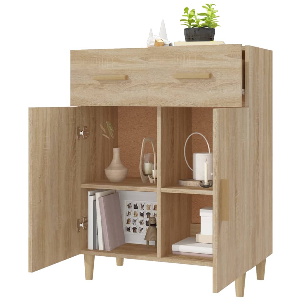 Buffet chêne sonoma 69,5x34x89 cm bois d'ingénierie - XIOS