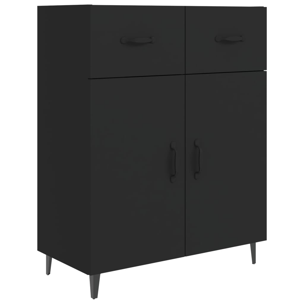 Buffet noir 69,5x34x90 cm bois d'ingénierie - XIOS