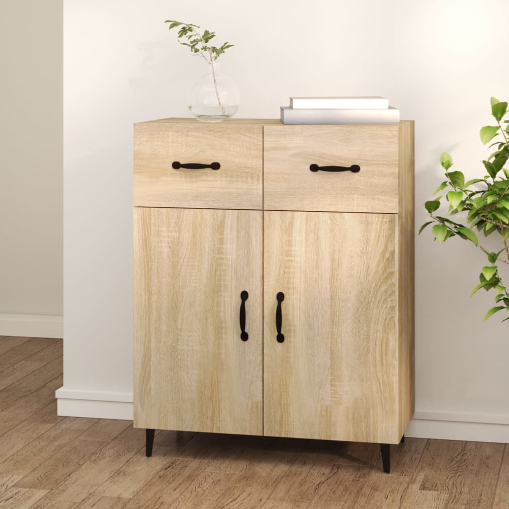 Buffet chêne sonoma 69,5x34x90 cm bois d'ingénierie - XIOS
