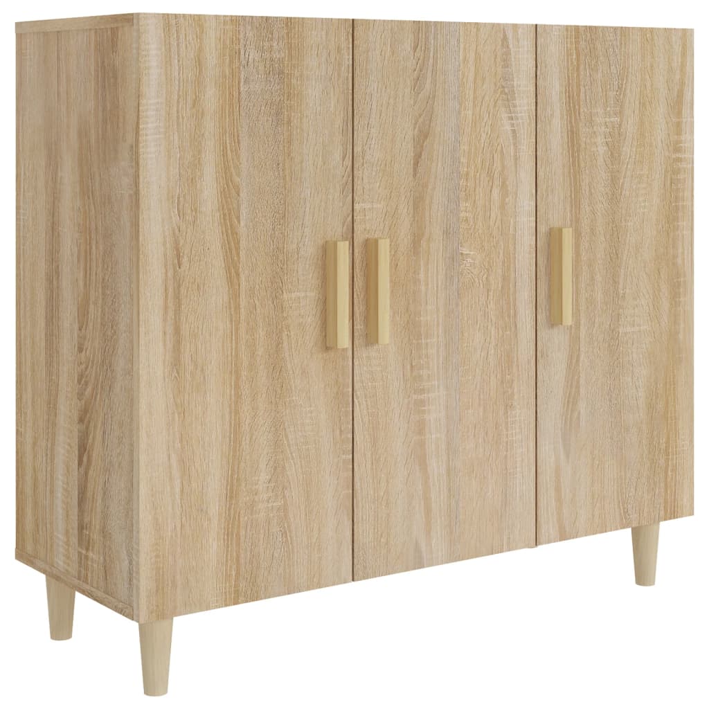 Buffet chêne sonoma 90x34x80 cm bois d'ingénierie - XIOS