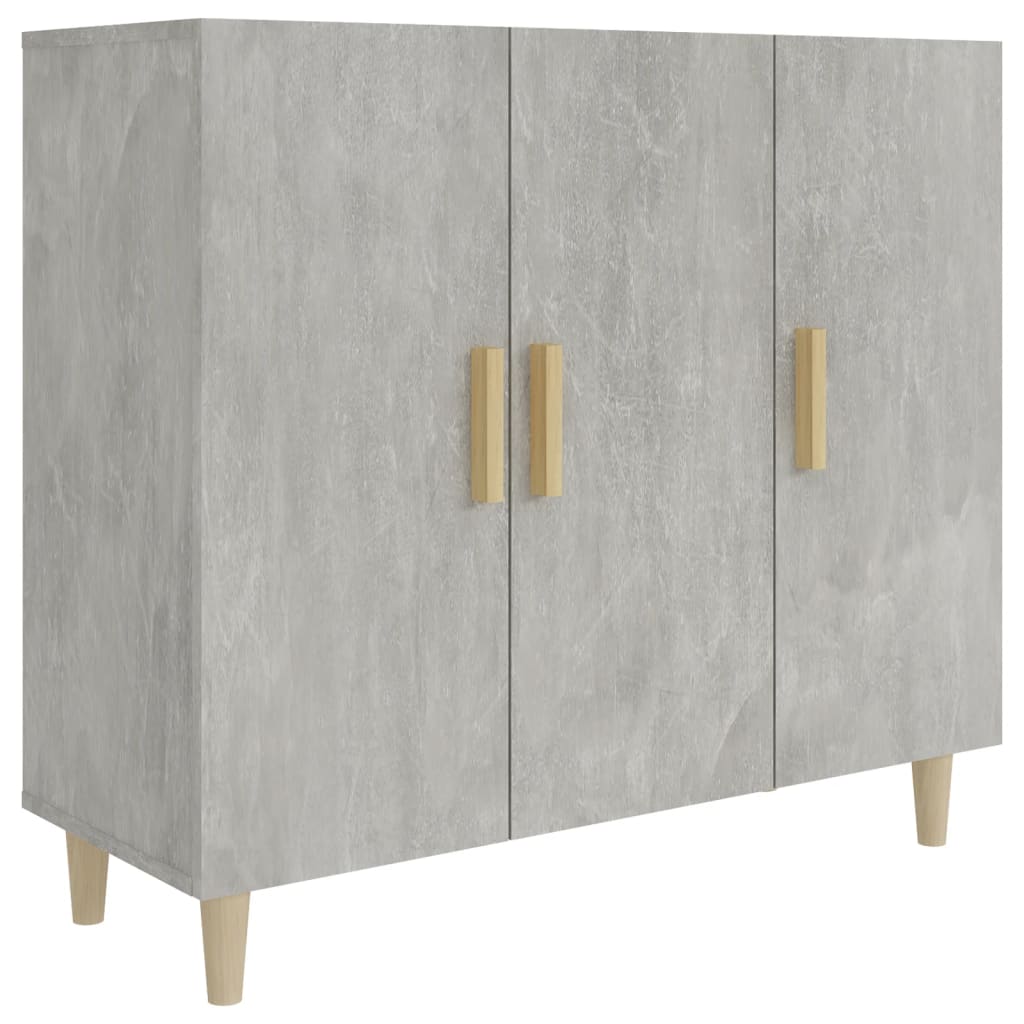 Buffet gris béton 90x34x80 cm bois d'ingénierie - XIOS