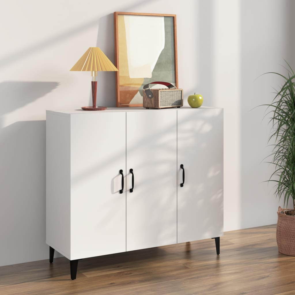 Buffet blanc 90x34x80 cm bois d'ingénierie - XIOS
