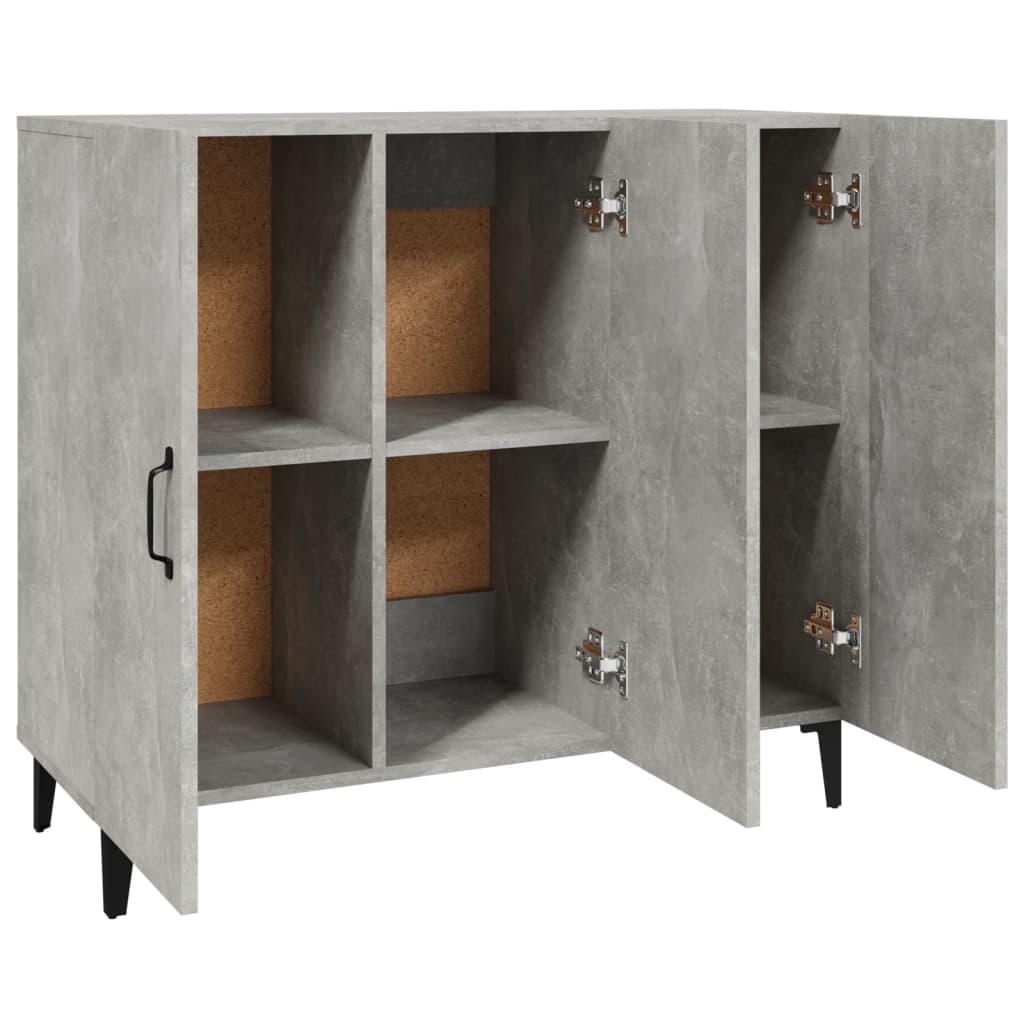 Buffet gris béton 90x34x80 cm bois d'ingénierie - XIOS