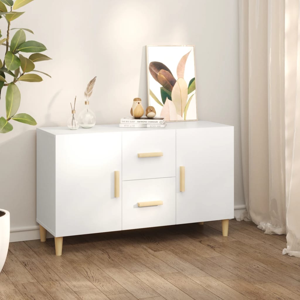 Buffet blanc 100x36x60 cm bois d'ingénierie - XIOS