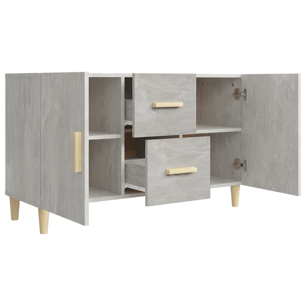 Buffet gris béton 100x36x60 cm bois d'ingénierie - XIOS