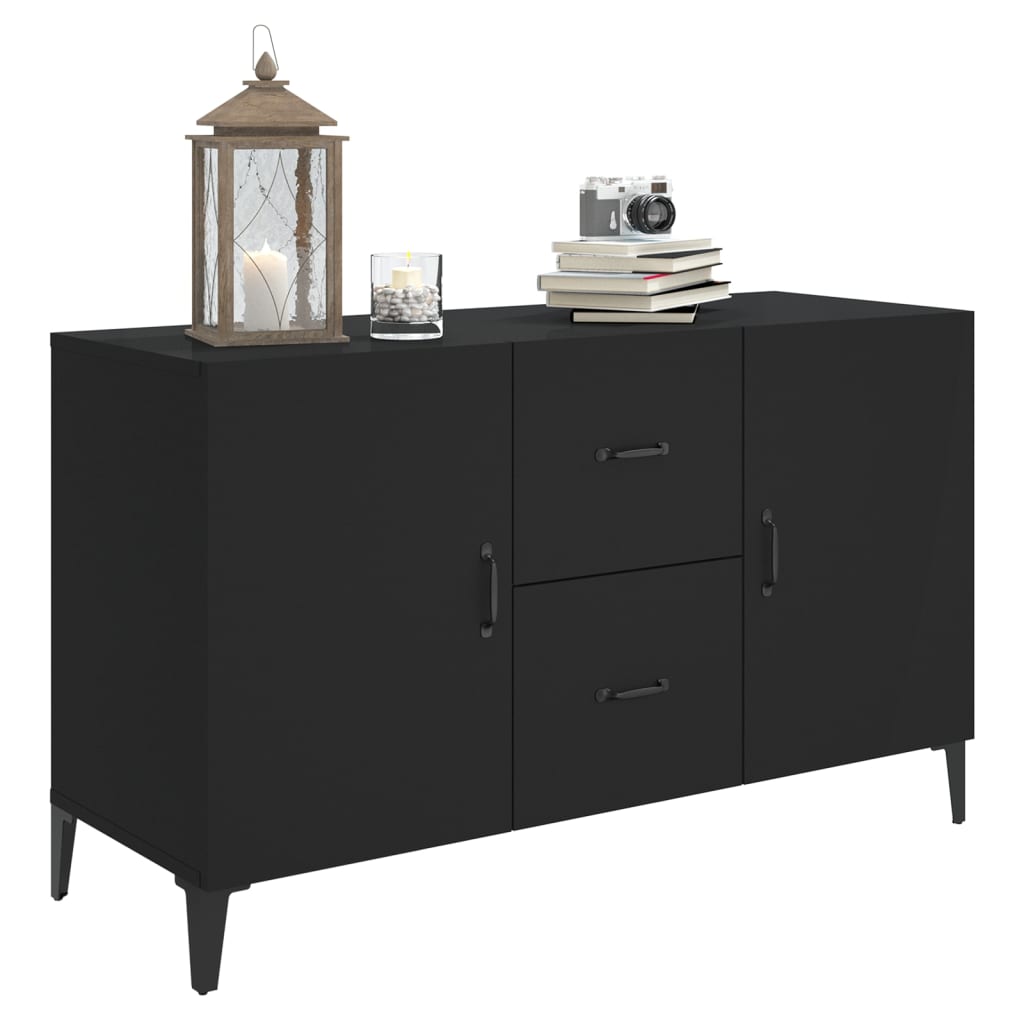 Buffet noir 100x36x60 cm bois d'ingénierie - XIOS