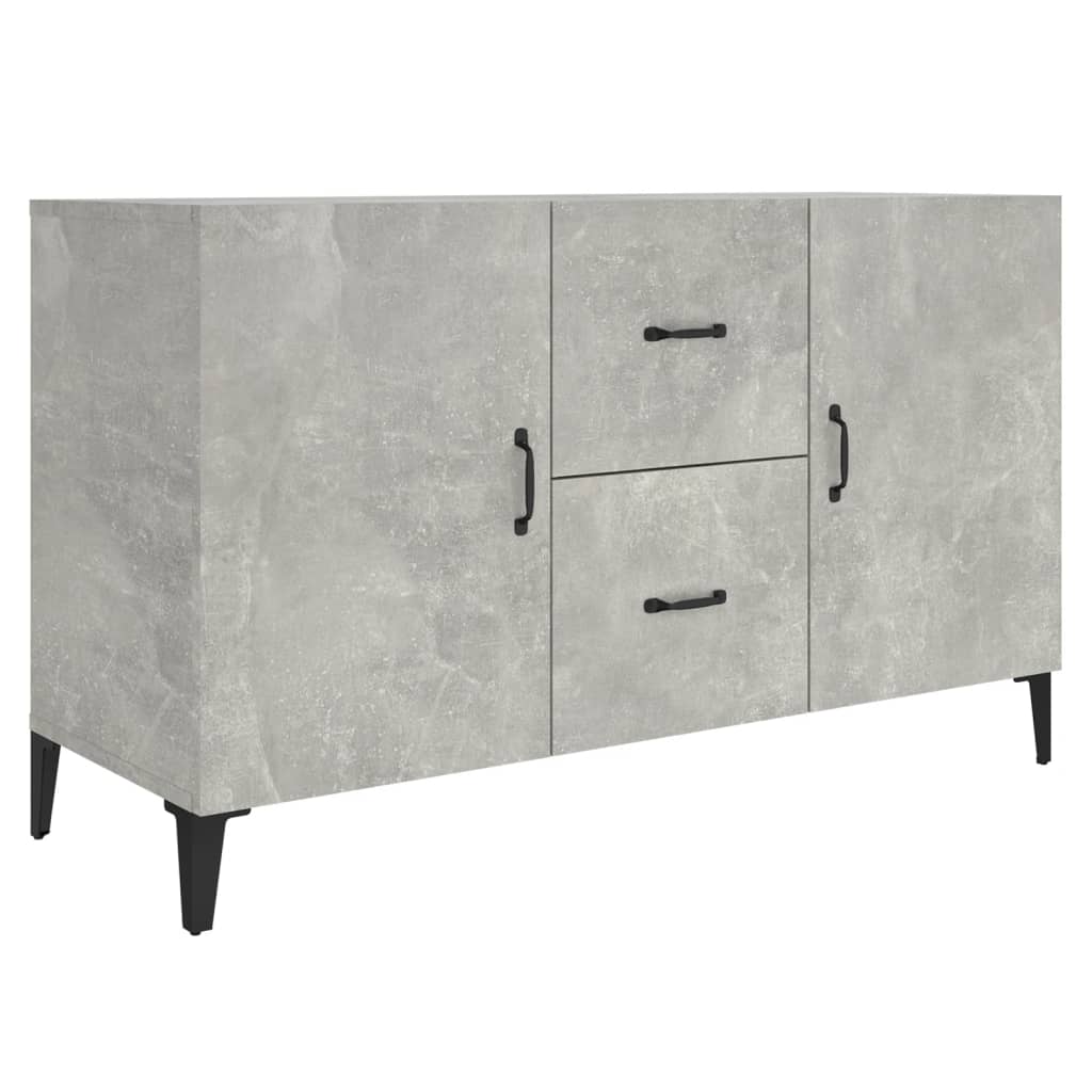Buffet gris béton 100x36x60 cm bois d'ingénierie - XIOS