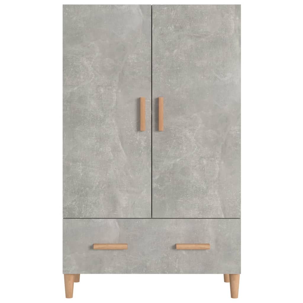 Buffet haut Gris béton 70x31x115 cm Bois d'ingénierie - XIOS