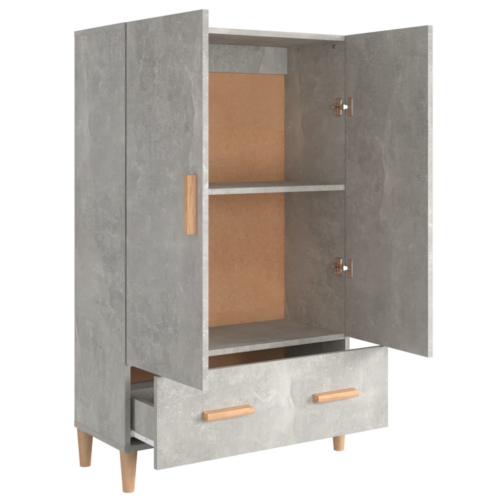 Buffet haut Gris béton 70x31x115 cm Bois d'ingénierie - XIOS
