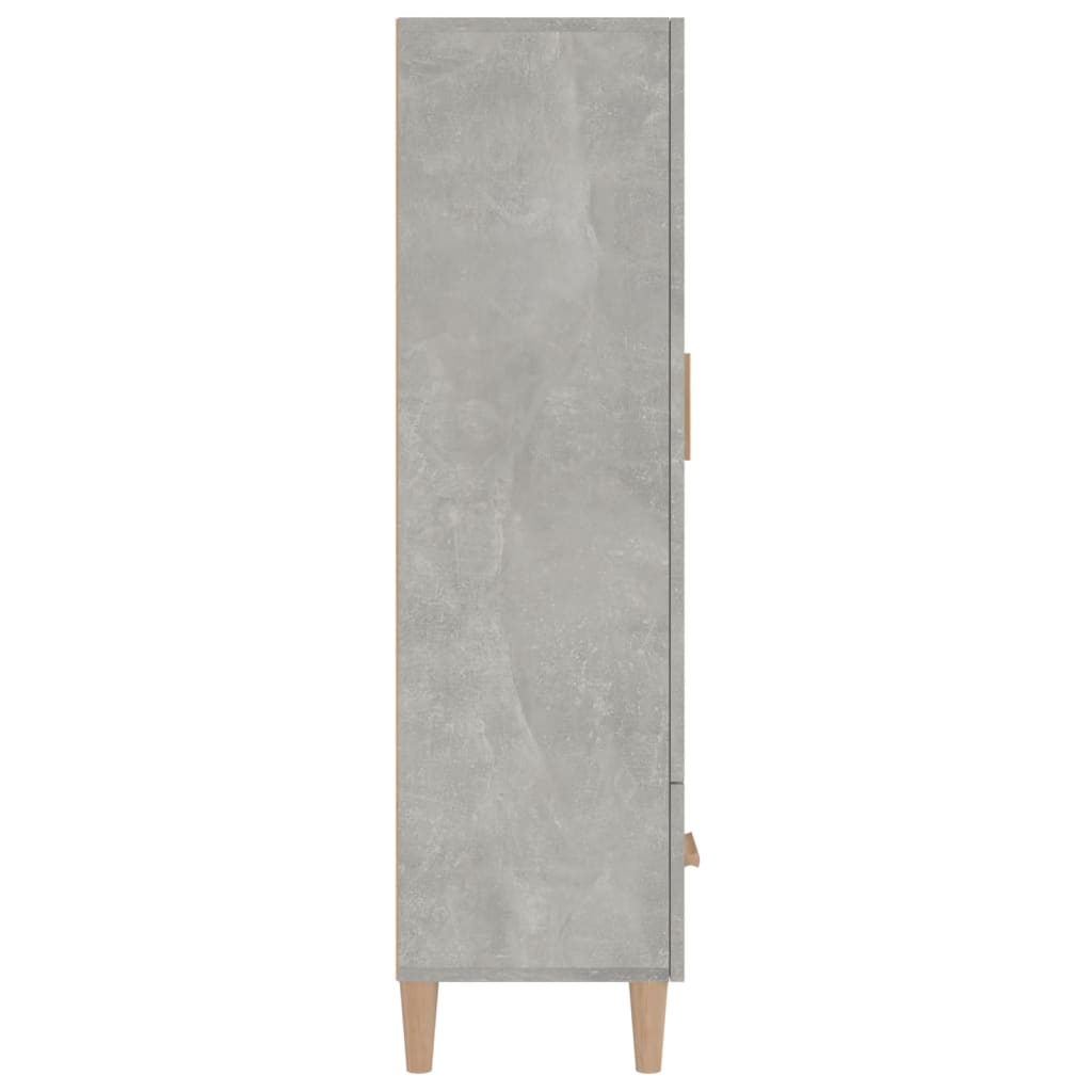 Buffet haut Gris béton 70x31x115 cm Bois d'ingénierie - XIOS
