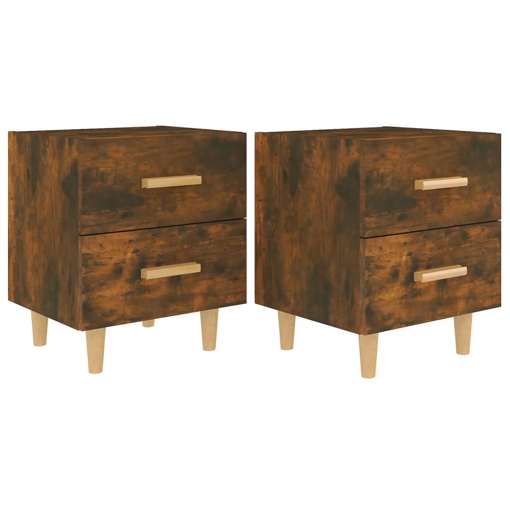 Tables de chevet 2 pcs Chêne fumé 40x35x47,5 cm - XIOS