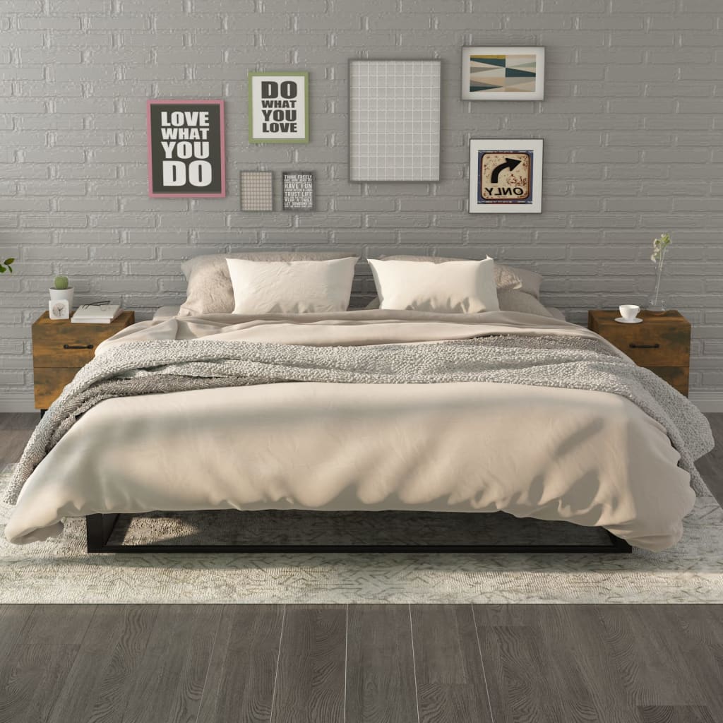 Tables de chevet 2 pcs Chêne fumé 40x35x47,5 cm - XIOS