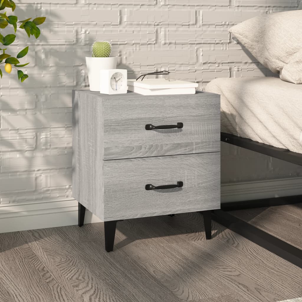Table de chevet Sonoma gris 40x35x47,5 cm - XIOS