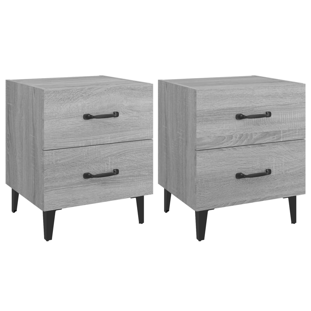 Tables de chevet 2 pcs Sonoma gris 40x35x47,5 cm - XIOS