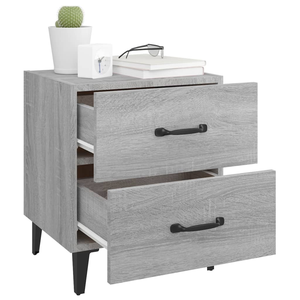 Tables de chevet 2 pcs Sonoma gris 40x35x47,5 cm - XIOS