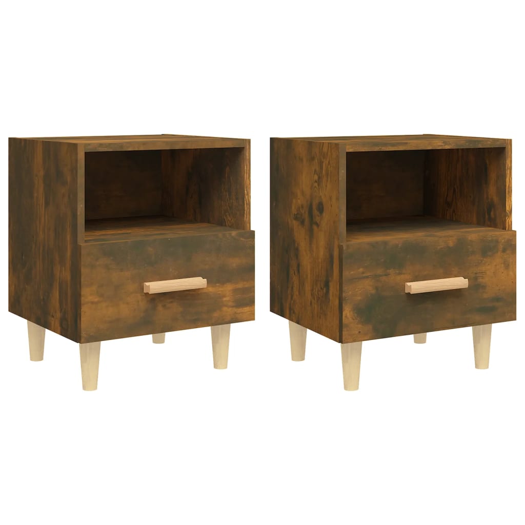 Tables de chevet 2 pcs Chêne fumé 40x35x47 cm - XIOS