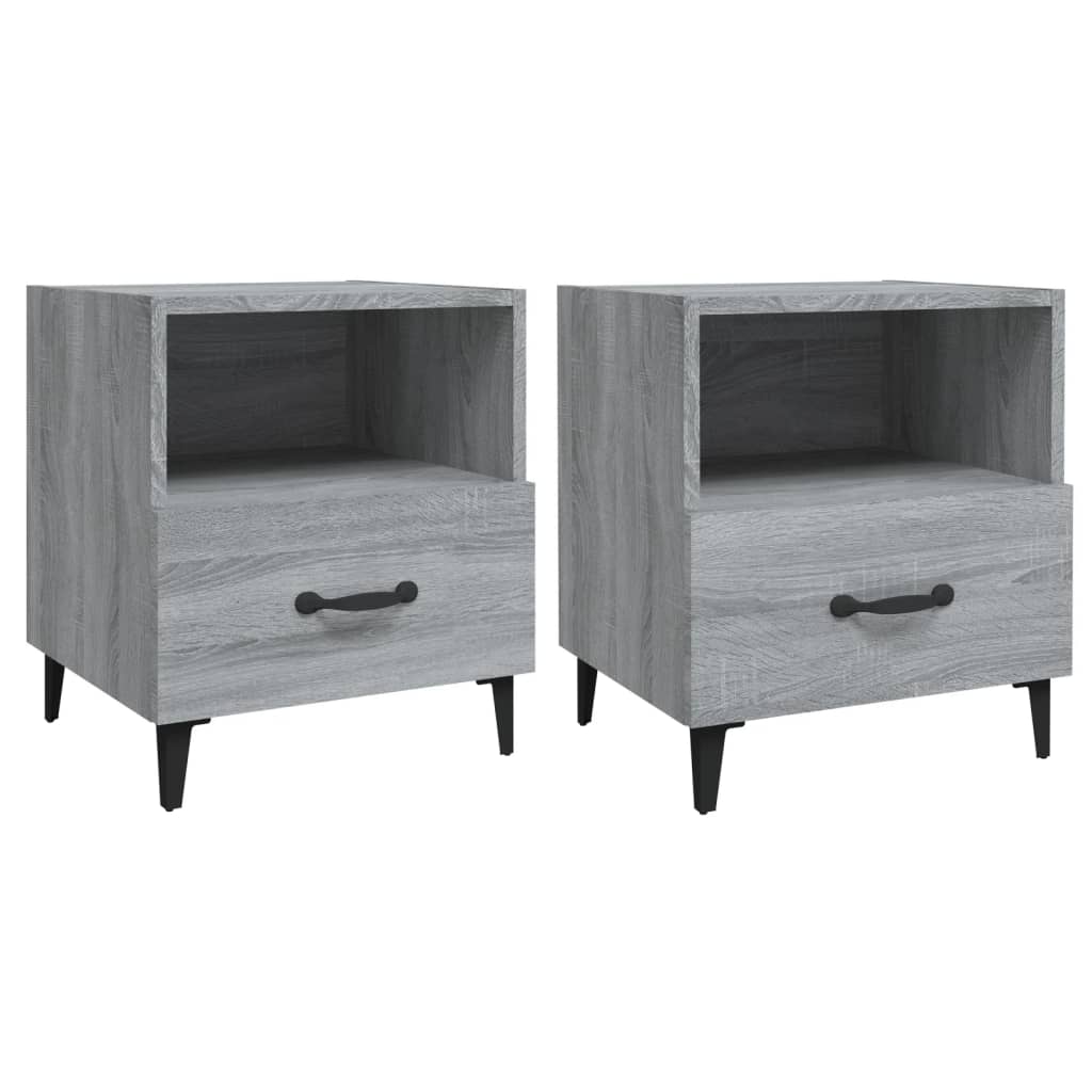 Tables de chevet 2 pcs Sonoma gris Bois d'ingénierie - XIOS