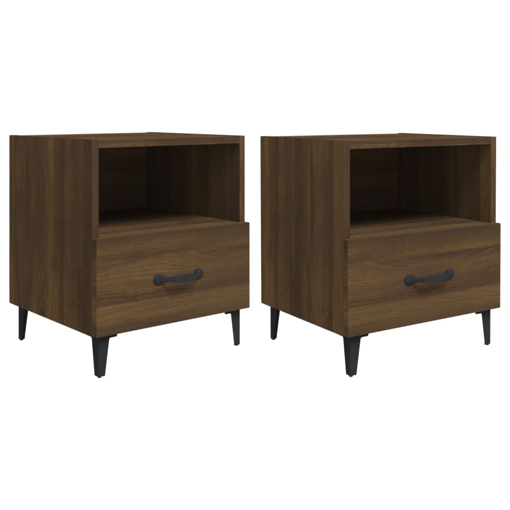 Tables de chevet 2 pcs Chêne marron Bois d'ingénierie - XIOS