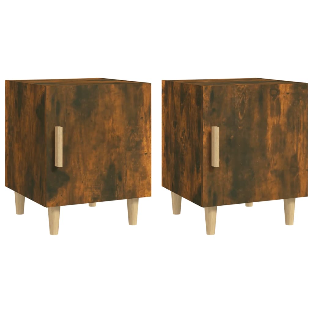 Tables de chevet 2 pcs Chêne fumé Bois d'ingénierie - XIOS