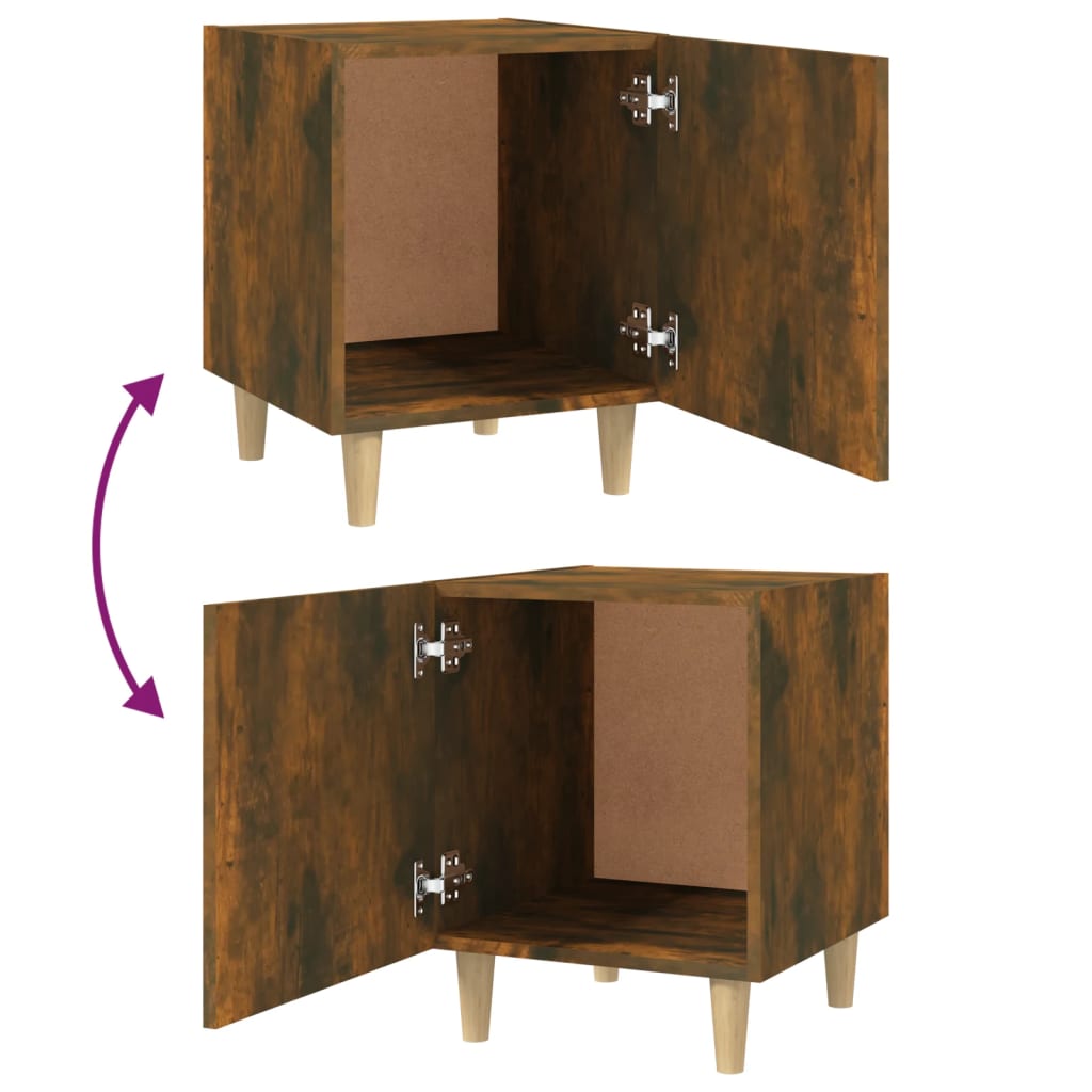 Tables de chevet 2 pcs Chêne fumé Bois d'ingénierie - XIOS