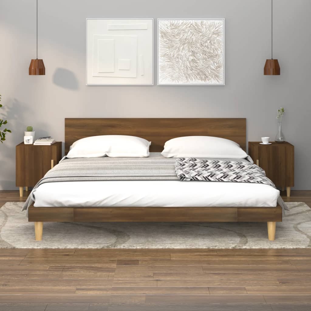 Tables de chevet 2 pcs Chêne marron Bois d'ingénierie - XIOS