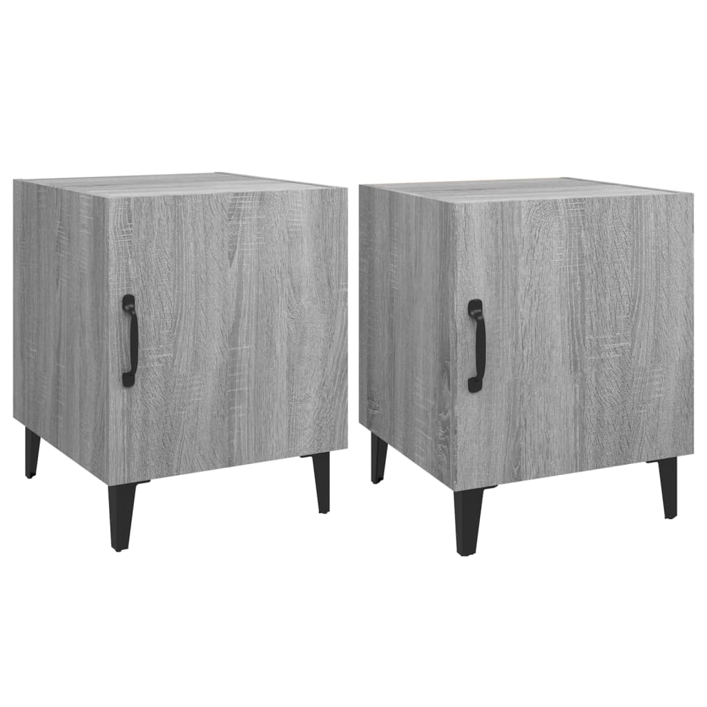 Tables de chevet 2 pcs Sonoma gris Bois d'ingénierie - XIOS