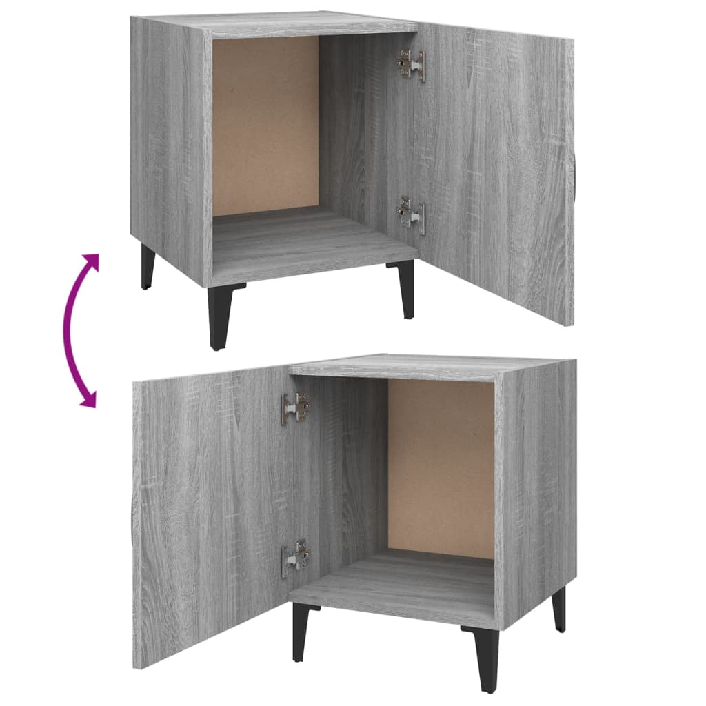 Tables de chevet 2 pcs Sonoma gris Bois d'ingénierie - XIOS