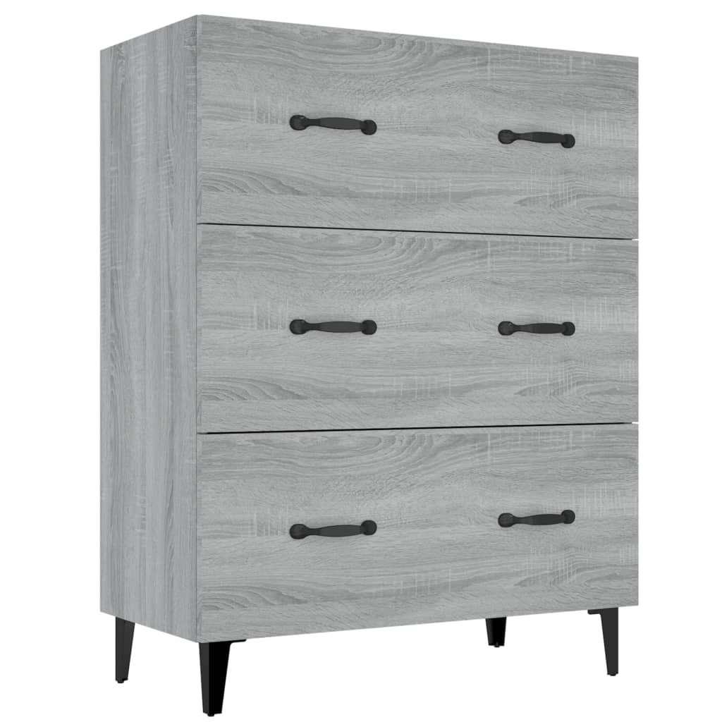 Buffet sonoma gris 69,5x34x90 cm bois d'ingénierie - XIOS