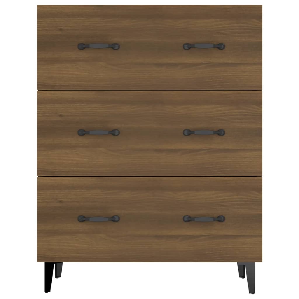 Buffet chêne marron 69,5x34x90 cm bois d'ingénierie - XIOS