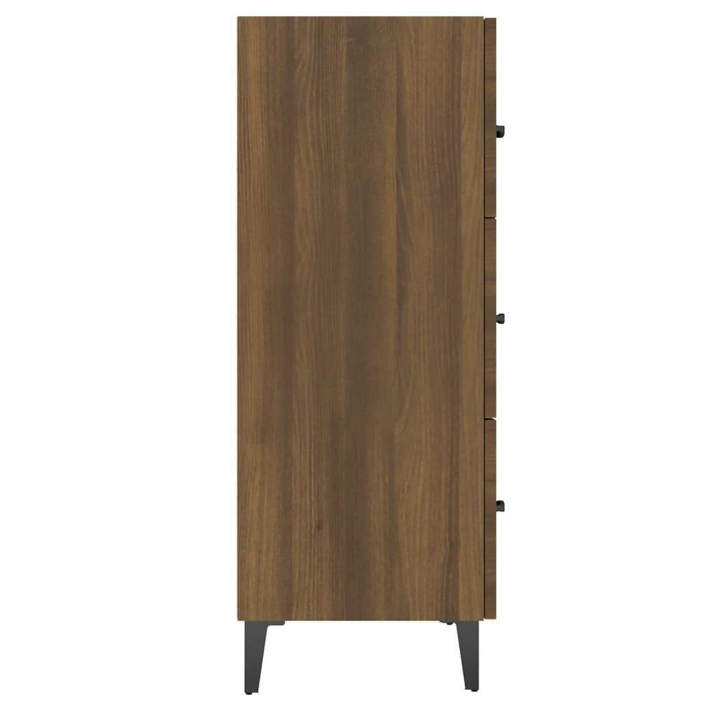 Buffet chêne marron 69,5x34x90 cm bois d'ingénierie - XIOS