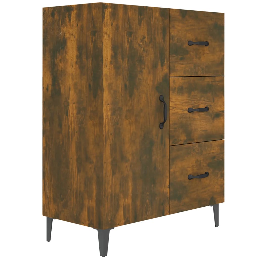 Buffet chêne fumé 69,5x34x90 cm bois d'ingénierie - XIOS