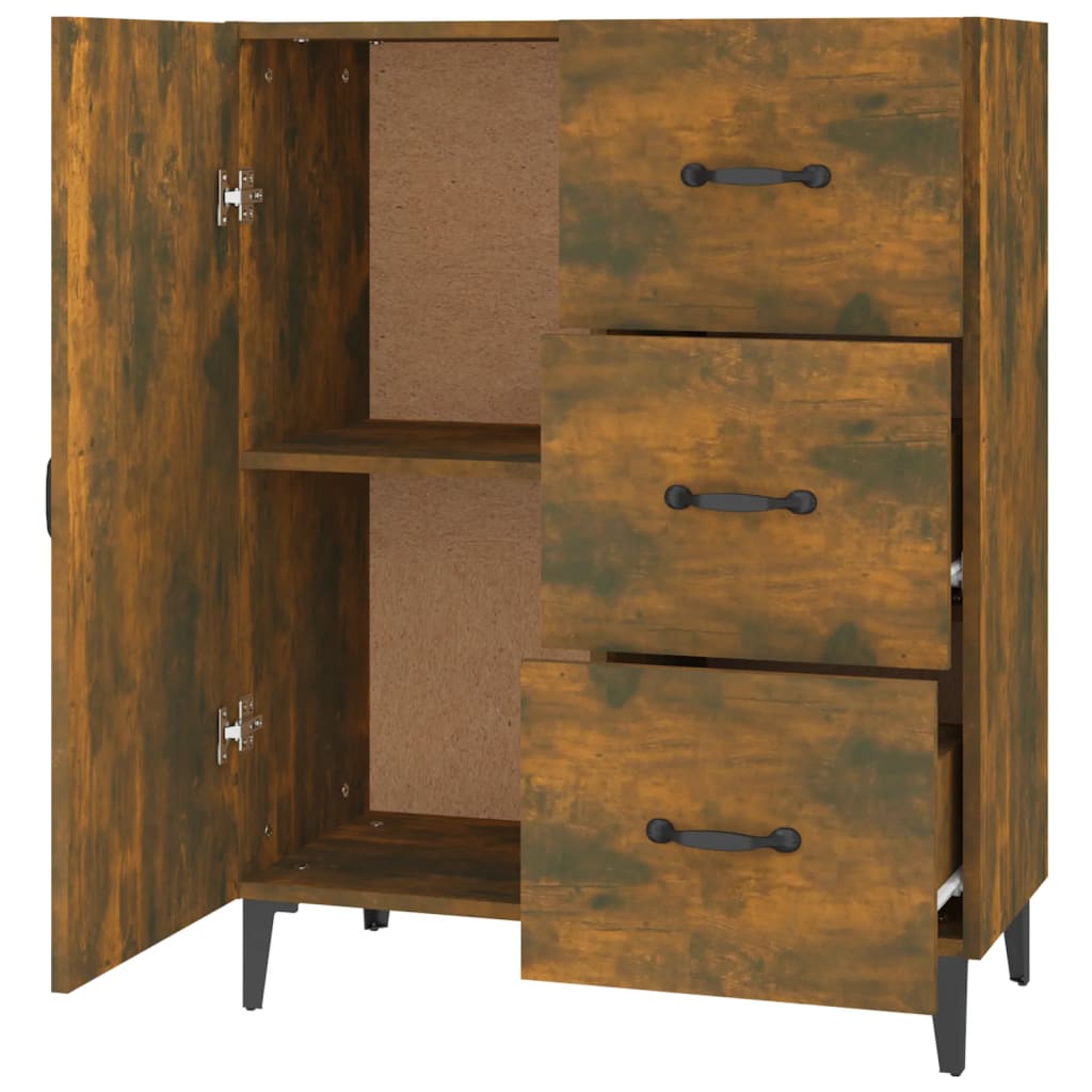 Buffet chêne fumé 69,5x34x90 cm bois d'ingénierie - XIOS