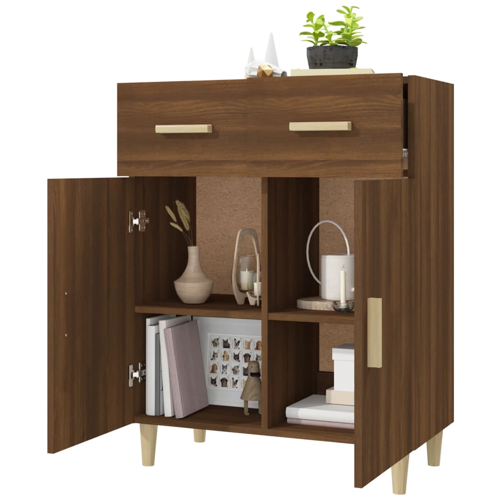 Buffet Chêne marron 69,5x34x89 cm Bois d'ingénierie - XIOS