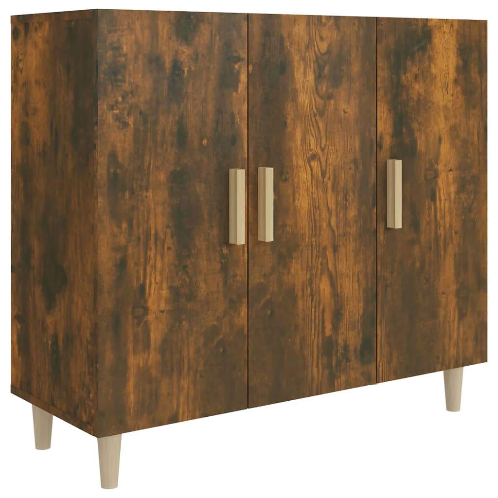 Buffet chêne fumé 90x34x80 cm bois d'ingénierie - XIOS
