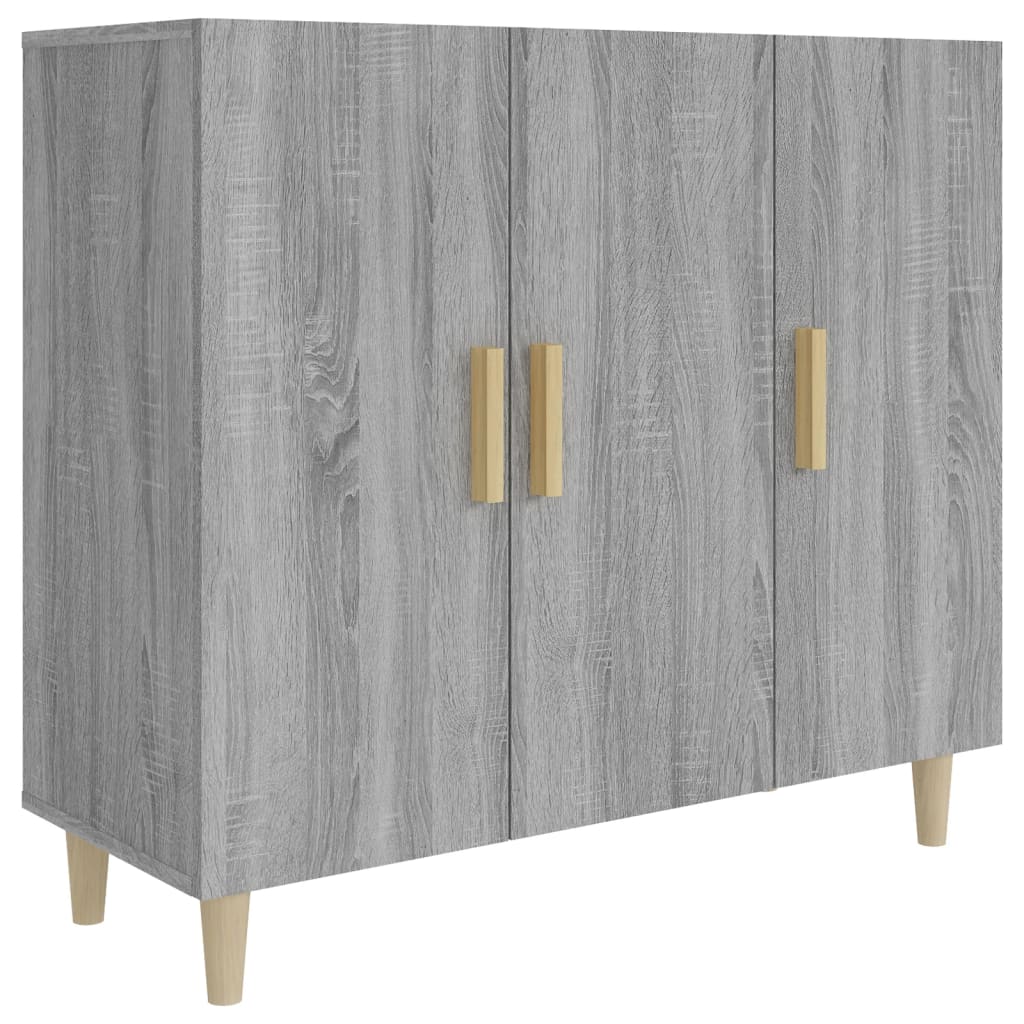 Buffet sonoma gris 90x34x80 cm bois d'ingénierie - XIOS