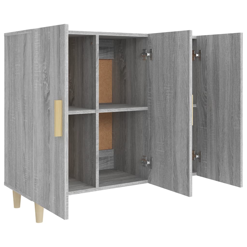 Buffet sonoma gris 90x34x80 cm bois d'ingénierie - XIOS
