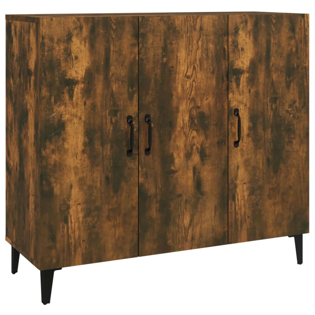 Buffet chêne fumé 90x34x80 cm bois d'ingénierie - XIOS