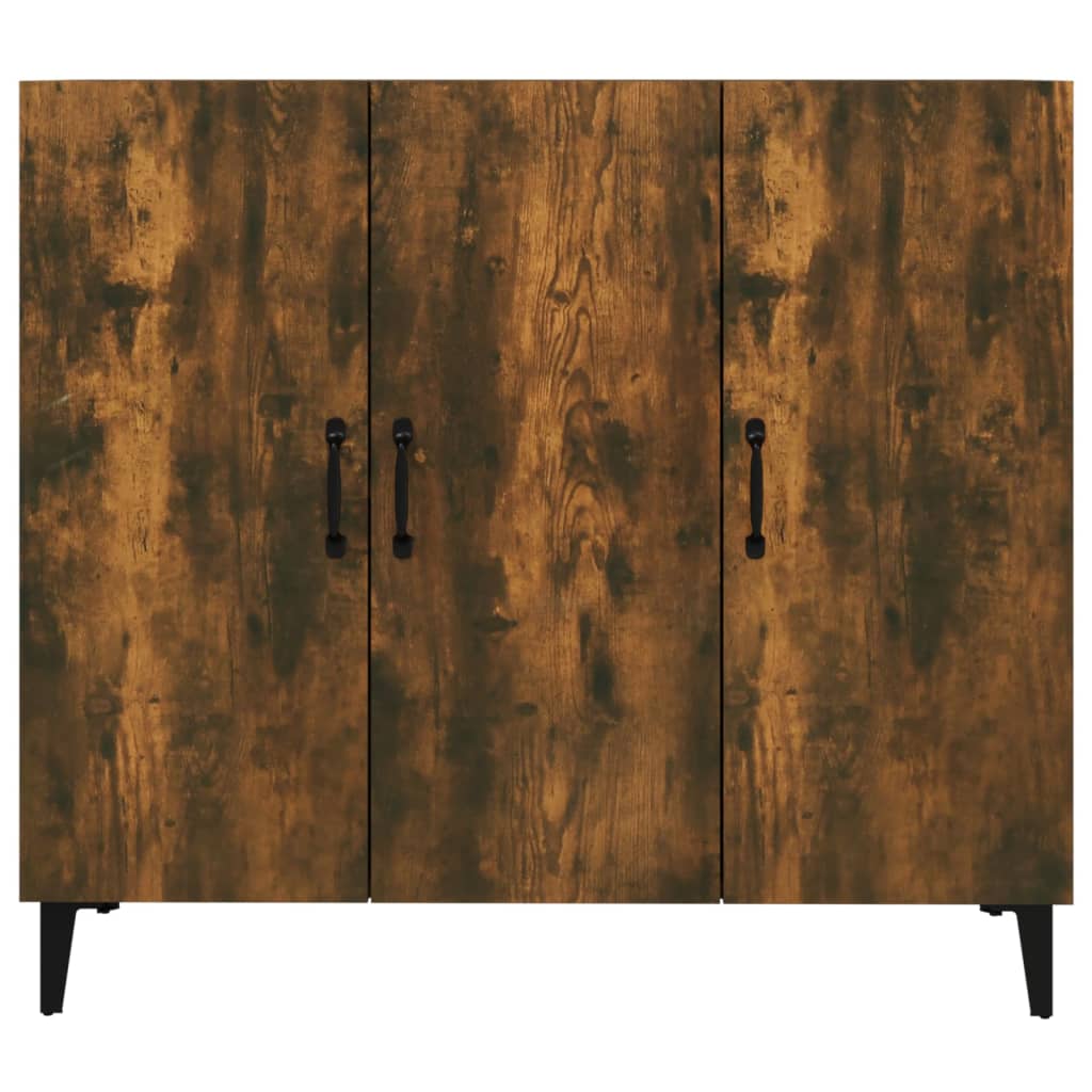 Buffet chêne fumé 90x34x80 cm bois d'ingénierie - XIOS