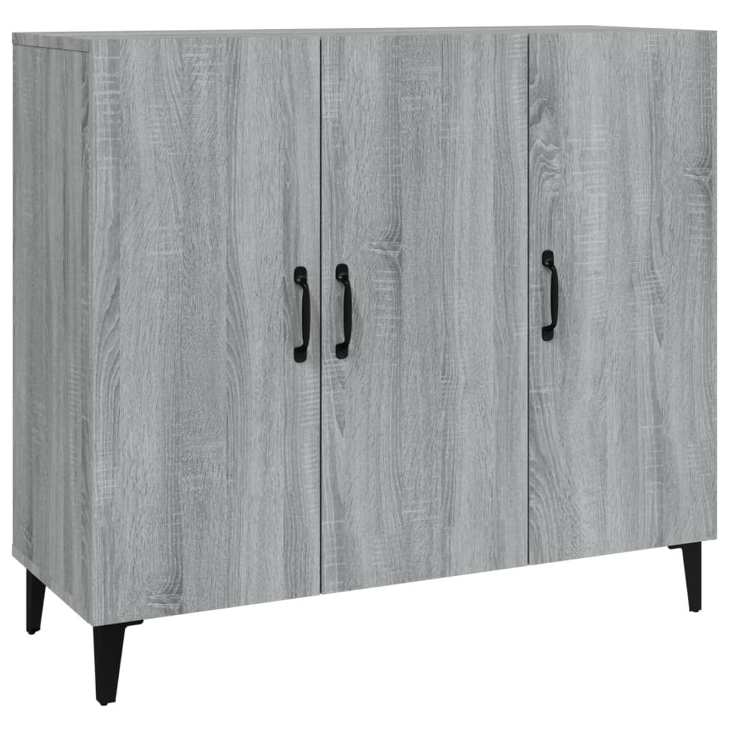 Buffet sonoma gris 90x34x80 cm bois d'ingénierie - XIOS